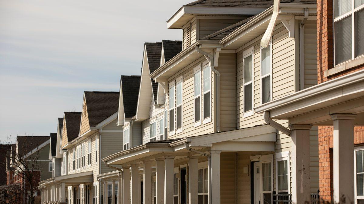 Rows of houses.